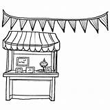 Jewelry Booth Coloring Page Fair Fun · Creative Fabrica sketch template