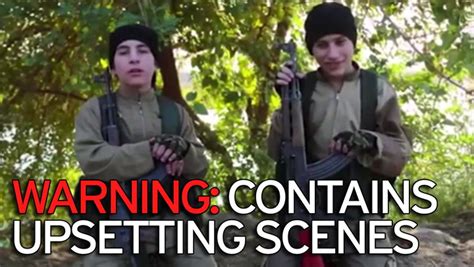 Horrifying ISIS drone video shows child suicide bombers smiling to ...