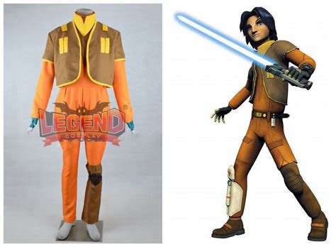 Star Wars Rebels Ezra Bridger Cosplay costume yellow jumpsuit men's | eBay