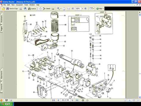 MASSEY FERGUSON 165 Tractor Parts Manual 390pg of Exploded Diagrams Part Numbers and Numerical ...