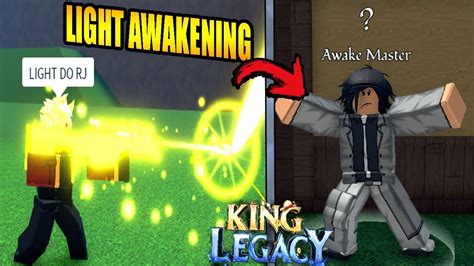 A MELHOR? LIGHT AWAKENING SHOWCASE KING LEGACY (KING PIECE) - YouTube