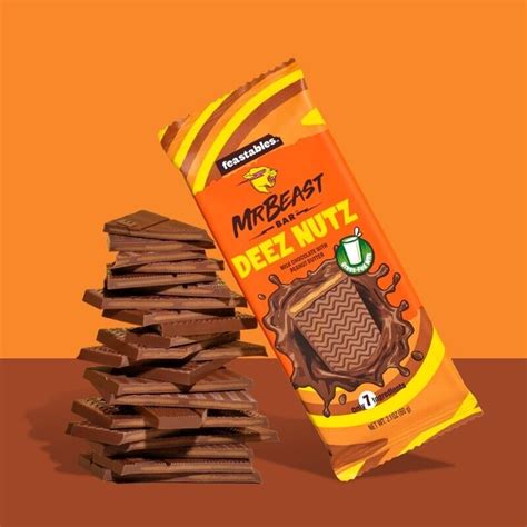 Feastables Mr Beast Bar Deez Nutz Chocolate 60g - Candy Mail UK