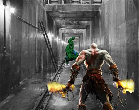 Hulk Vs Kratos by minionist on DeviantArt