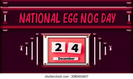 Happy National Egg Nog Day December Stock Illustration 2080456837 ...