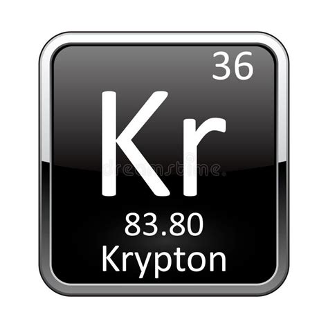 Periodic Table Element Krypton Icon. Stock Illustration - Illustration of laboratory, physics ...