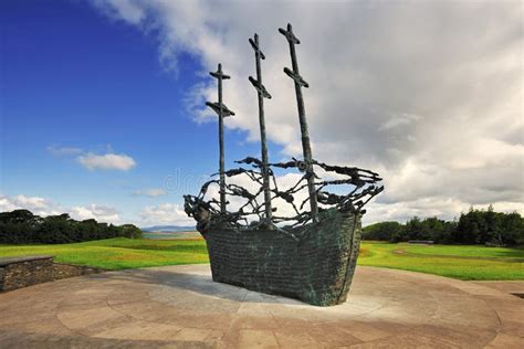 Famine Memorial Along Doo Lough Valley in Connemara, Ireland Stock ...