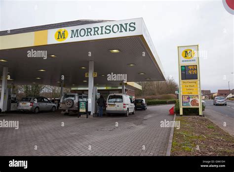 Morrisons petrol station with petrol below £1 Stock Photo, Royalty Free ...