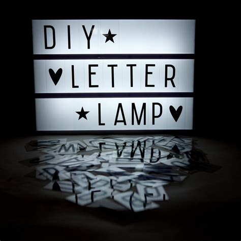 Lightbox . DIY Letter Lamp - A4 | Light box diy, Diy letter, Light box