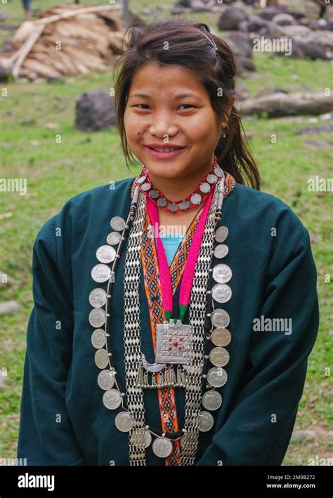 East Siang, Arunachal Pradesh, India - 03 08 2014 : Outdoor portrait of ...