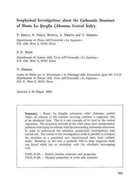 (PDF) Preliminary geophysical and minero-petrographic investigation on the volcanoclastite from ...