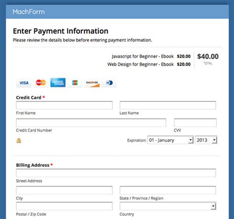 Accept Credit Card Payments on Your Forms using Stripe! | HTML Form Builder Online, PHP Form ...