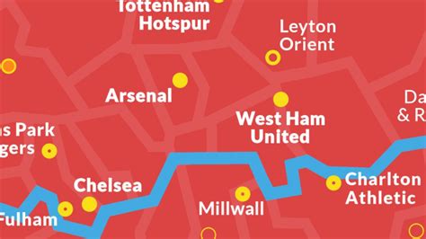 Map Of London Football Clubs – Map Vector