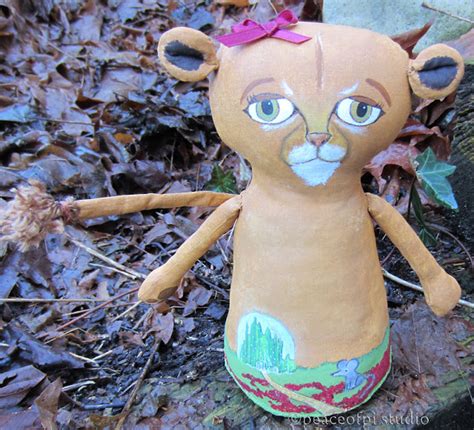 peaceofpi studio: The Lioness of Oz Painted Fabric Doll