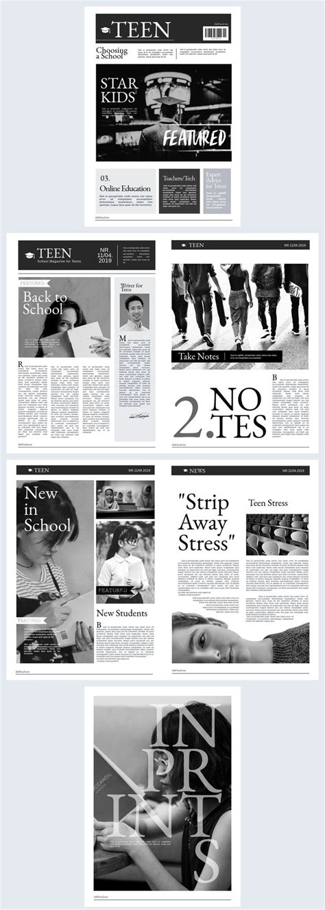 Newspaper For School Template | Newspaper layout, Newspaper design layout, Newspaper design