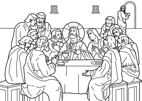 The Last Supper Coloring Pages Printable - Printable Word Searches