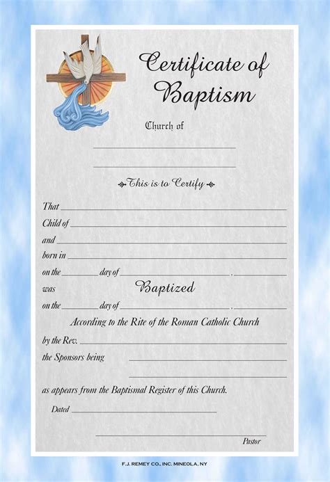 Baptismal Certificates - Page 1 of 2