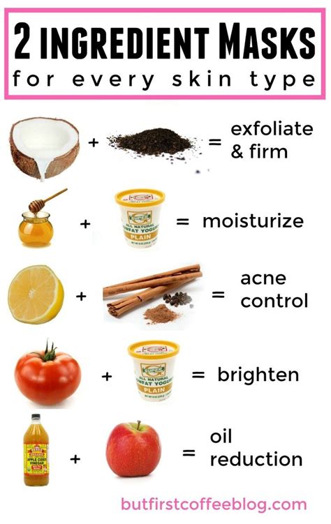 Two-Ingredient D.I.Y. Face Masks for Every Skin Type | Homemade face, Hair mask, Diy hair masks