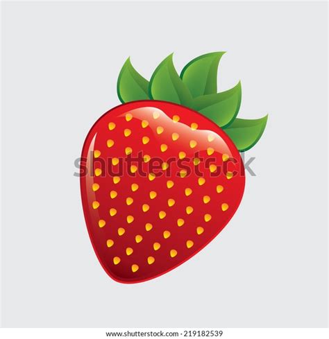 Strawberry Graphic Design Vector Illustration Stock Vector (Royalty Free) 219182539