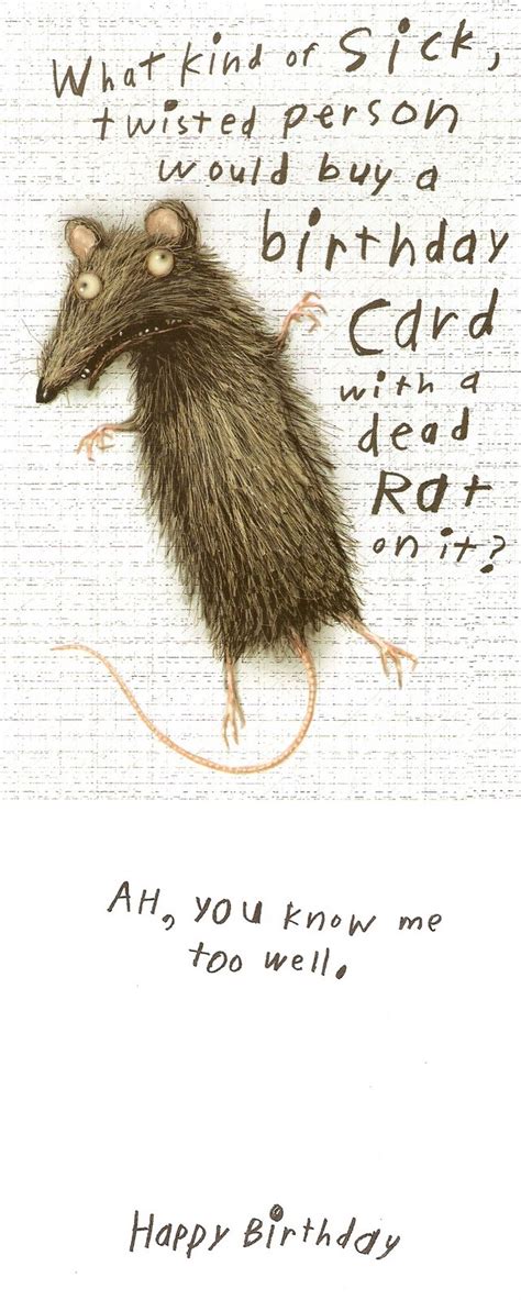 Rat birthday card | Fancy rat, Birthday cards, Humor