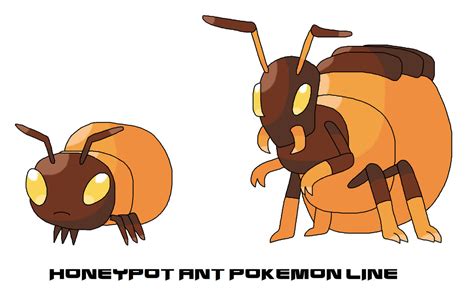 Honeypot Ant Pokemon Line (Fakemon Design) by ericgl1996 on DeviantArt