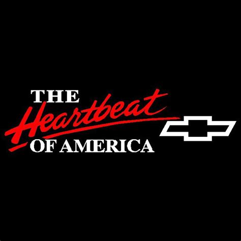 3.25" x 12" 2 Color Heartbeat of America Chevy Vinyl Decal Window Graphic Sticker