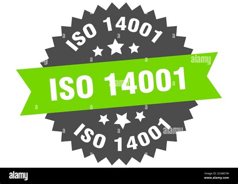 iso 14001 round isolated ribbon label. iso 14001 sign Stock Vector ...