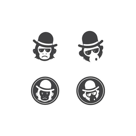 monkey vector logo design 25560590 Vector Art at Vecteezy