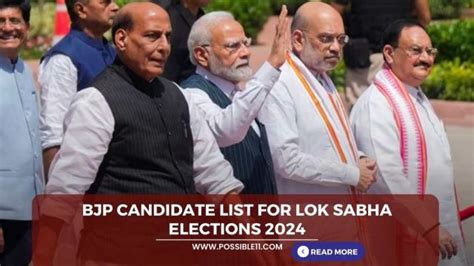 BJP Candidate List for Lok Sabha Elections 2024