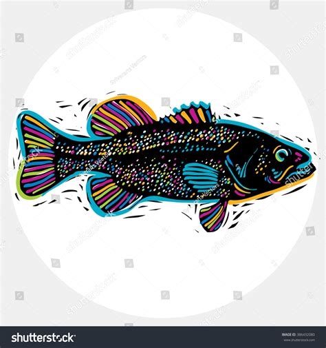 Vector Drawing Freshwater Fish Fins Underwater Stock Vector (Royalty Free) 386432080 | Shutterstock