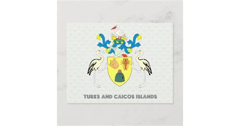 Turks and caicos islands coat of arms postcard | Zazzle