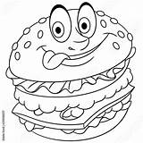 Cheeseburger Coloring Pages Sketch Page sketch template