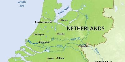 Netherlands geography map - Holland geography map (Western Europe - Europe)