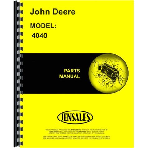 John Deere 4040 Tractor Parts Manual