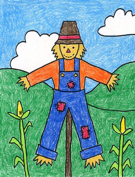 5+ Easy Scarecrow Drawing - MadisonArianne