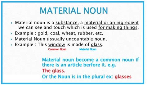 Material Noun Material Noun Examples - Riset