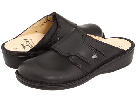 Lyst - Finn Comfort Aussee - 82526 (black Leather Soft Footbed) Women's Clog Shoes in Black