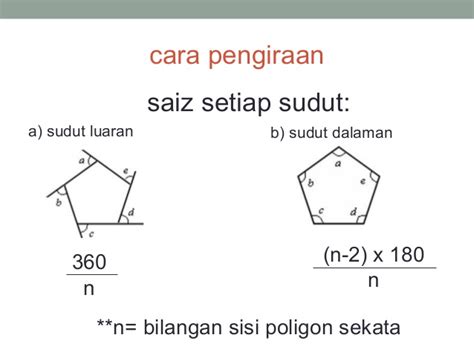 Sudut pentagon sekata | 🔥Sudut Dalaman dan Luaran dalam Poligon