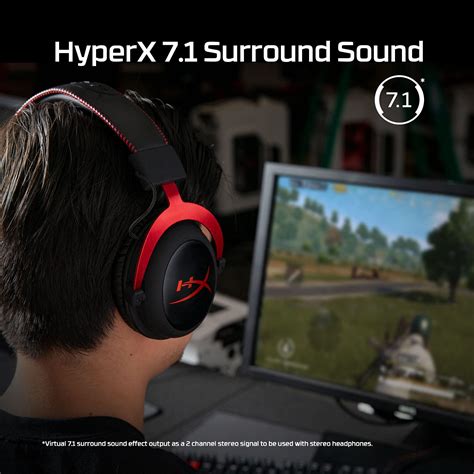 HyperX Cloud II 7.1 Virtual Surround Sound Gaming Headset with Advanced USB Audio Control Box ...