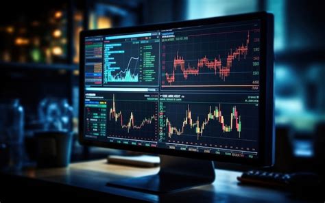 Premium AI Image | Close View of a Monitor Displaying Live Stock Market ...