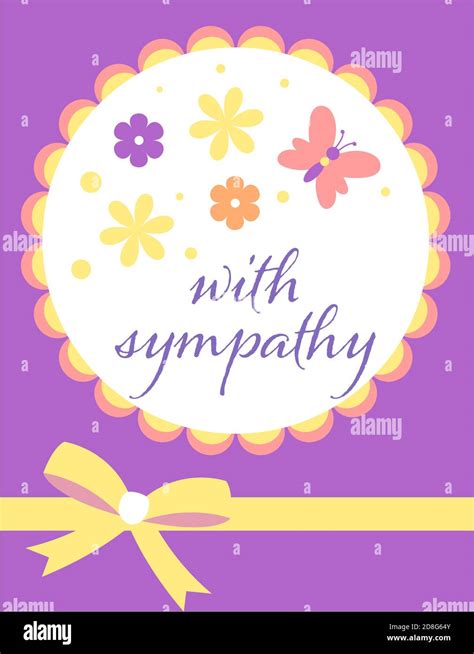 Design template for cute sympathy card . Template for scrapbooking with hand drawn doodle ...