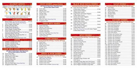 Menu at New Shanghai fast food, Tayport