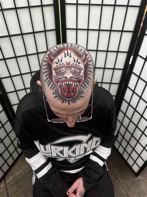 Demon head by Josh Rosa at Alchemy Tattoo in Los Angeles, CA : r/tattoos