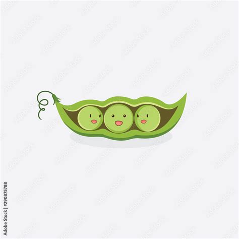 peas cartoon, peas pod mascot , little peas in a pod Stock Vector ...