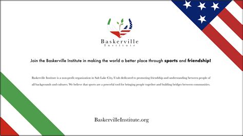 Baskerville Institute: Promoting Friendship