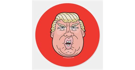 Donald J. Trump Cartoon Face Sticker | Zazzle.com