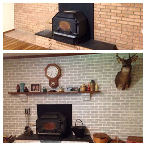 Fireplace makeover before and after. | Fireplace makeover, Home decor, Makeover before and after