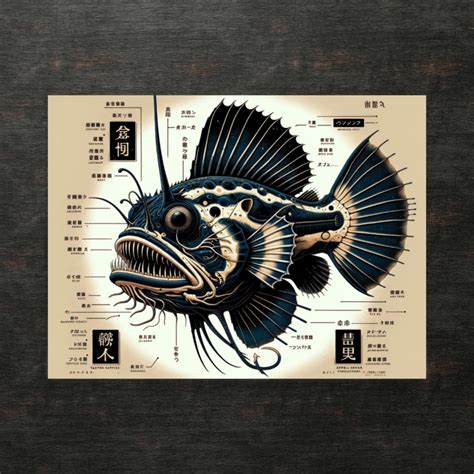 Japanese Anglerfish Anatomy Poster - Etsy