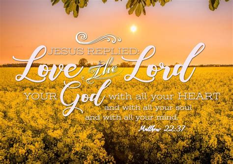 Matthew 22:37 Love the Lord with all your Heart Canvas Wall Art Print