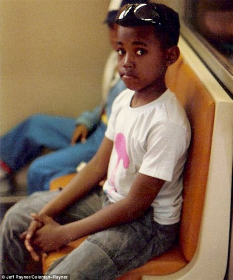 Kanye West's unseen childhood photos on Washington DC Metro show shy nature | Daily Mail Online