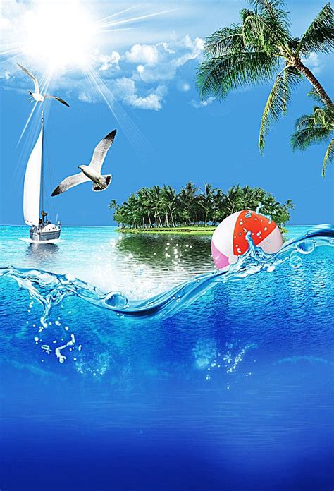 Great Seaside Party Poster | Beach background, Best background images, Poster background design